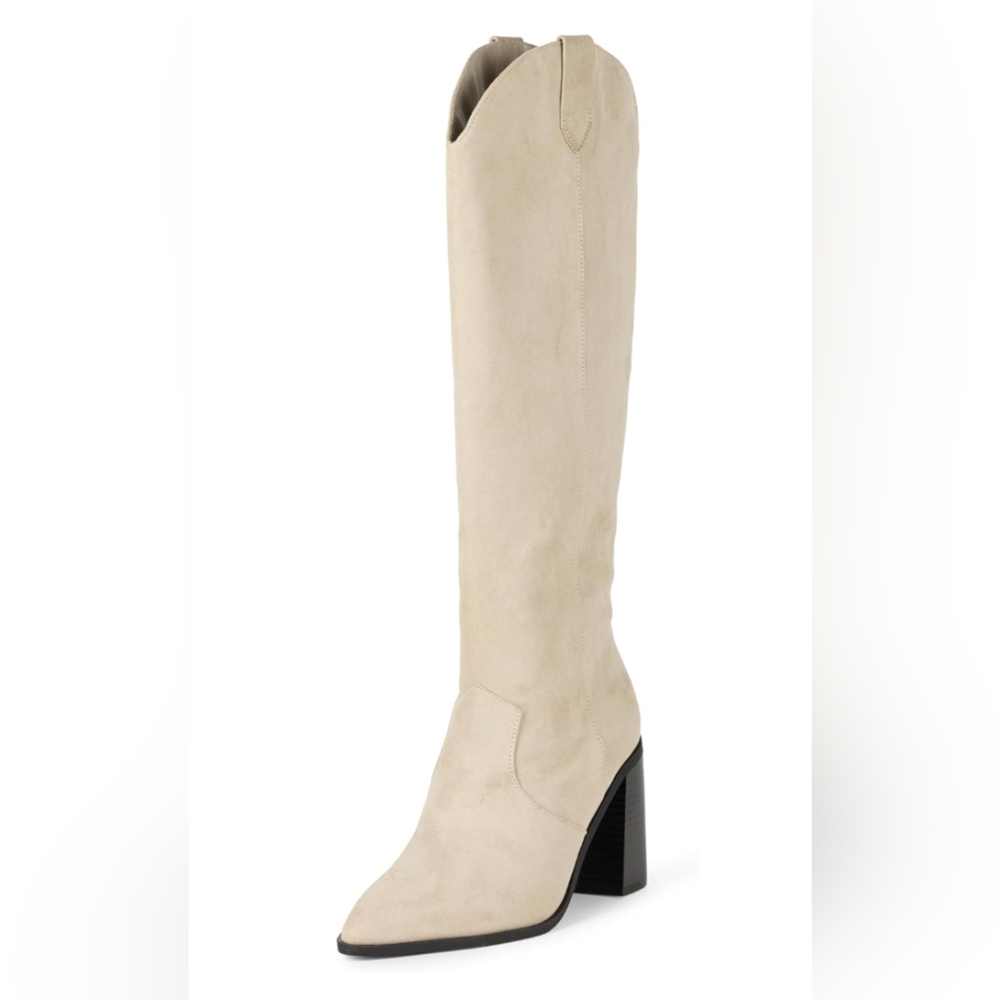 Chic Cream Over-the-Knee Boots for Women